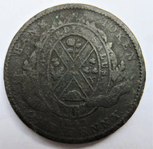 Load image into Gallery viewer, 1842 Province Of Canada Bank Of Montreal One Penny Bank Token
