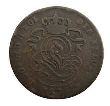 Load image into Gallery viewer, 1875 Belgium 2 Centimes Coin
