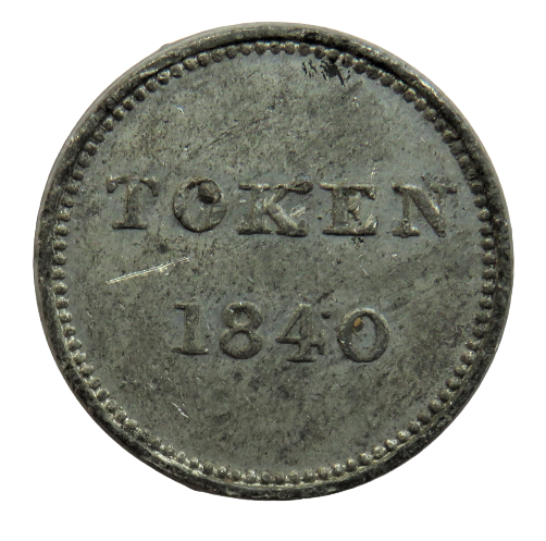 1840 Token Whitesome Church M.R.C.