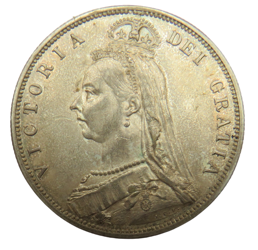 1887 Queen Victoria Silver Halfcrown Coin - Great Britain