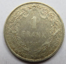 Load image into Gallery viewer, 1911 Belgium Silver One Franc Coin
