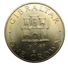 Load image into Gallery viewer, 1967 Gibraltar One Crown Coin
