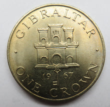 Load image into Gallery viewer, 1967 Gibraltar One Crown Coin
