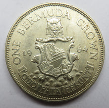 Load image into Gallery viewer, 1964 Queen Elizabeth II Bermuda Silver One Crown Coin
