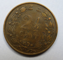 Load image into Gallery viewer, 1886 Netherlands 2 &amp; 1/2 Cents Coin
