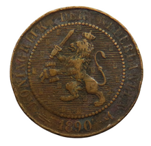 Load image into Gallery viewer, 1890 Netherlands 2 &amp; 1/2 Cents Coin
