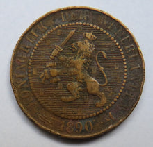 Load image into Gallery viewer, 1890 Netherlands 2 &amp; 1/2 Cents Coin
