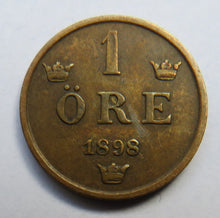 Load image into Gallery viewer, 1898 Sweden One Ore Coin
