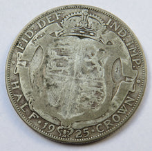 Load image into Gallery viewer, 1925 King George V Silver Halfcrown Coin Scarce Date - Great Britain
