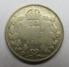 Load image into Gallery viewer, 1919 King George V Canada Silver 10 Cents Coin
