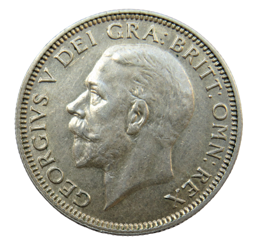 1935 King George V Silver Shilling Coin - Great Britain