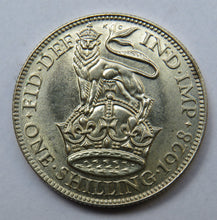 Load image into Gallery viewer, 1928 King George V Silver Shilling Coin - Great Britain
