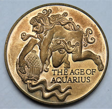 Load image into Gallery viewer, The Age Of Aquarius Love Joy &amp; Peace Medal
