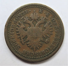 Load image into Gallery viewer, 1851-A Austria Kreuzer Coin
