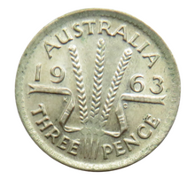 Load image into Gallery viewer, 1963 Queen Elizabeth II Australia Threepence Coin
