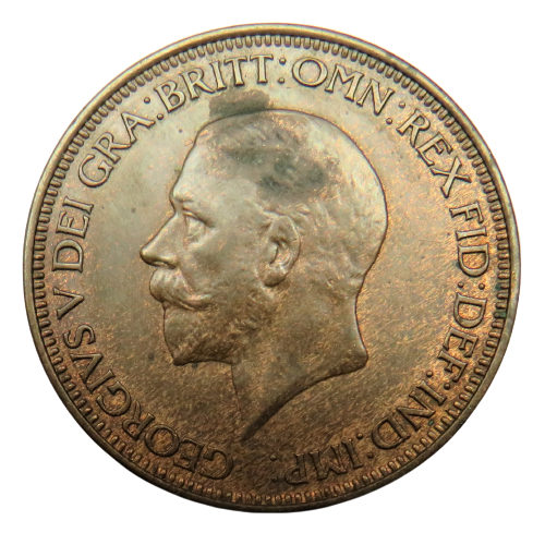 1930 King George V Halfpenny Coin - Great Britain