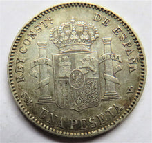 Load image into Gallery viewer, 1900 Spain Silver One Peseta Coin In Higher Grade
