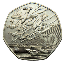 Load image into Gallery viewer, 1994 Great Britain 50p Fifty Pence Coin - D-Day Landing
