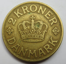 Load image into Gallery viewer, 1939 Denmark 2 Kroner Coin
