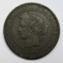 Load image into Gallery viewer, 1872-K France 10 Centimes Coin
