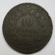 Load image into Gallery viewer, 1872-K France 10 Centimes Coin
