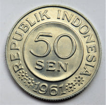 Load image into Gallery viewer, 1961 Indonesia 50 Sen Coin
