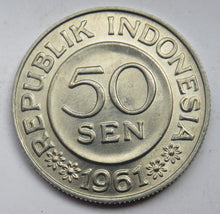 Load image into Gallery viewer, 1961 Indonesia 50 Sen Coin
