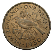 Load image into Gallery viewer, 1950 King George VI New Zealand One Penny Coin
