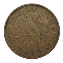 Load image into Gallery viewer, 1940 King George VI New Zealand One Penny Coin
