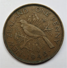 Load image into Gallery viewer, 1946 King George VI New Zealand One Penny Coin
