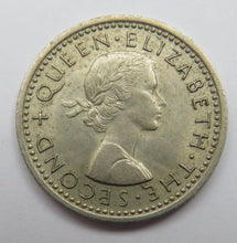 Load image into Gallery viewer, 1957 Queen Elizabeth II New Zealand Threepence Coin
