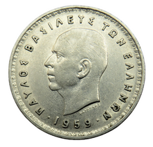 Load image into Gallery viewer, 1959 Greece 10 Drachmai Coin
