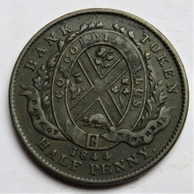 Load image into Gallery viewer, 1844 Province Of Canada Bank Of Montreal Halfpenny Bank Token
