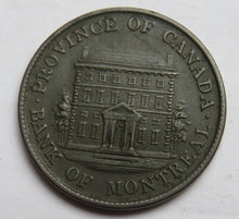 Load image into Gallery viewer, 1844 Province Of Canada Bank Of Montreal Halfpenny Bank Token
