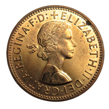 Load image into Gallery viewer, 1962 Queen Elizabeth II Australia 1/2d Half Penny Proof Coin
