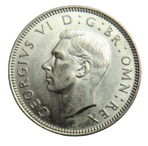 1944 King George VI Silver Shilling Coin - Scottish