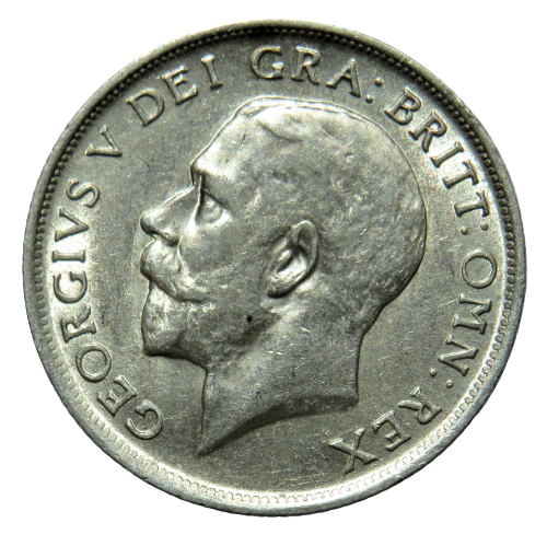 1918 King George V Silver Shilling Coin - Great Britain