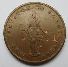 Load image into Gallery viewer, 1852 Quebec One Penny / Deux sous Bank Token - Province Du Canada
