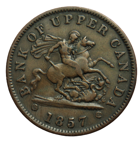 1857 Bank Of Upper Canada One Penny Bank Token