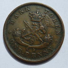 Load image into Gallery viewer, 1857 Bank Of Upper Canada One Penny Bank Token
