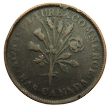 Load image into Gallery viewer, Agriculture &amp; Commerce Bas Canada Un Sou Montreal Token
