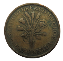 Load image into Gallery viewer, Agriculture &amp; Commerce Bas Canada Un Sou Montreal Token
