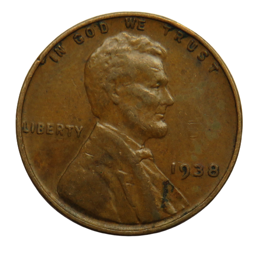 1938 USA Lincoln One Cent Coin