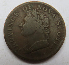 Load image into Gallery viewer, 1832 Province Of Nova Scotia Halfpenny Token
