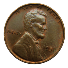 Load image into Gallery viewer, 1951 USA Lincoln One Cent Coin
