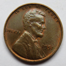 Load image into Gallery viewer, 1951 USA Lincoln One Cent Coin
