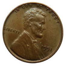 Load image into Gallery viewer, 1951 USA Lincoln One Cent Coin
