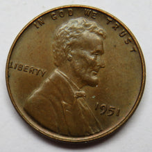 Load image into Gallery viewer, 1951 USA Lincoln One Cent Coin
