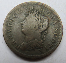 Load image into Gallery viewer, 1823 Province Of Nova Scotia Halfpenny Token
