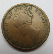 Load image into Gallery viewer, 1843 Province Of Nova Scotia Halfpenny Token
